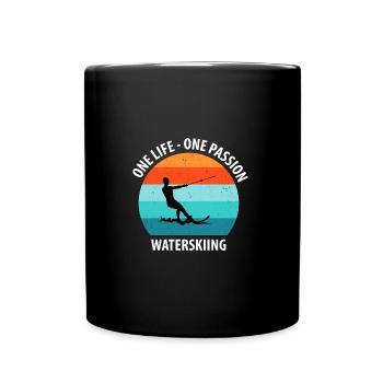 Water skis, water skis, water skiers - Full Colour Mug - black - Front
