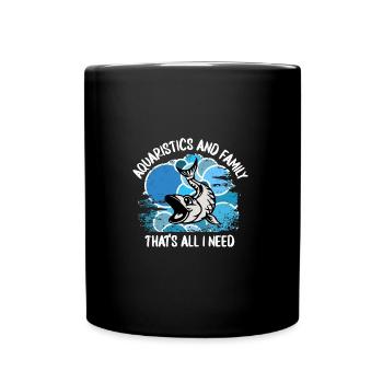 Aquarium Aquarists Fish Ornamental fish Aquaristics - Full Colour Mug - black - Front