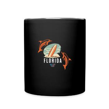 Surf en Floride - Mug uni - noir - Devant