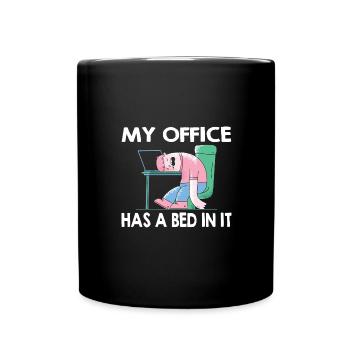 Mon bureau a un lit dedans - Home Office Humour - Mug uni - noir - Devant