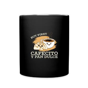 Cafecito Lover Drinking Cafecito Mix Cuban Coffee - Full Colour Mug - black - Front