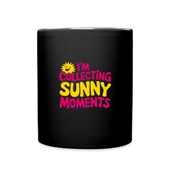 Sunny Summer Moments Vibes Summer Sun - Full Colour Mug - black - Front