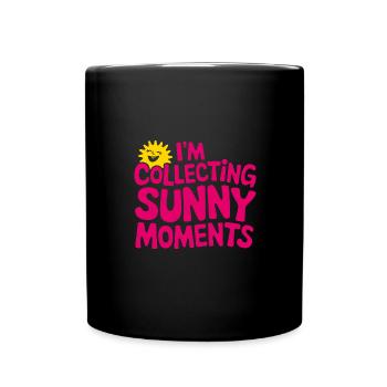 Sunny Summer Moments Vibes Summer Sun - Full Colour Mug - black - Front