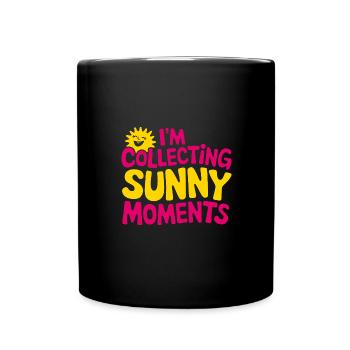 Sunny Summer Moments Vibes Summer Sun - Full Colour Mug - black - Front