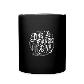 Line Dance Diva - Tasse einfarbig - Schwarz - Vorne