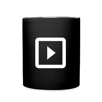 Jouer | Blanc | Symbole | idée cadeau - Mug uni - noir - Devant