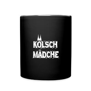 Kölsch Mädche - Kölnerin Kölner Dom Köln Kölle - Tasse einfarbig - Schwarz - Vorne