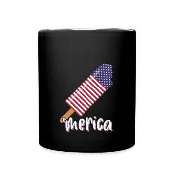 Merica 4 juillet États-Unis - Mug uni - noir - Devant