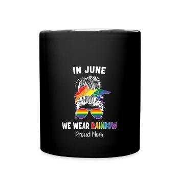 LGBT Stolze Mutter - Tasse einfarbig - Schwarz - Vorne