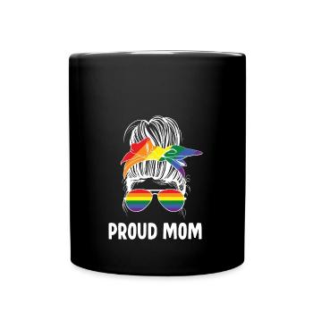LGBT Stolze Mutter - Tasse einfarbig - Schwarz - Vorne