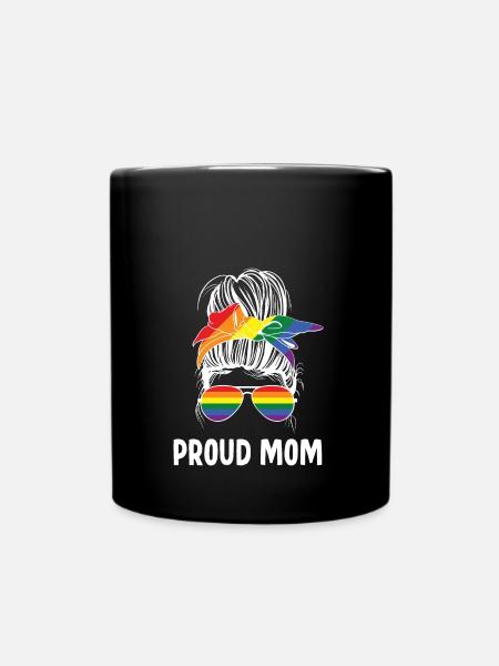 LGBT Stolze Mutter - Tasse einfarbig - Schwarz
