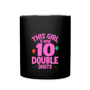 Fille du 10e anniversaire - Mug uni - noir - Devant