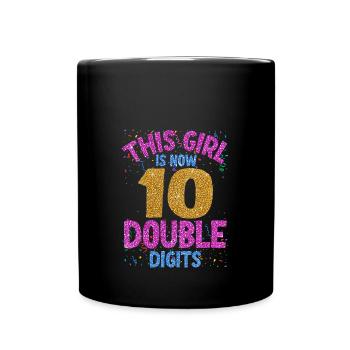 Fille du 10e anniversaire - Mug uni - noir - Devant