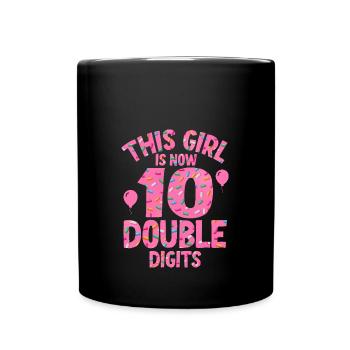 Fille du 10e anniversaire - Mug uni - noir - Devant