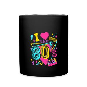 Ich Liebe die 80er - Tasse einfarbig - Schwarz - Vorne