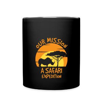 Notre mission Une expédition safari - Mug uni - noir - Devant