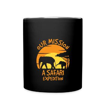 Notre mission Une expédition safari - Mug uni - noir - Devant
