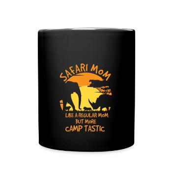 Maman Safari - Mug uni - noir - Devant