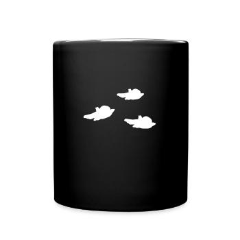 Symbol three birds cartoon - Full Colour Mug - black - Front