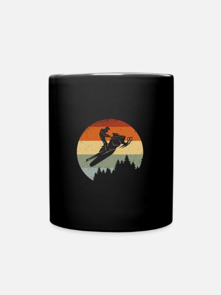Conduite rétro en motoneige - Mug uni - noir