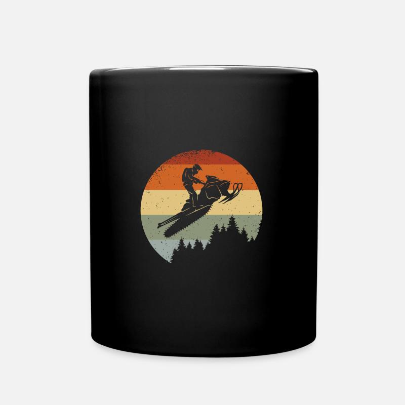 Conduite rétro en motoneige - Mug uni - noir