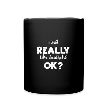 J’aime vraiment les coquillages ok? - Mug uni - noir - Devant