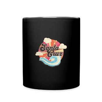 Santa Cruz Hoodie CA California Beach Kalifornien - Tasse einfarbig - Schwarz - Vorne