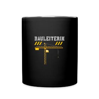 Bauleiterin - Construction Worker - Tasse einfarbig - Schwarz - Vorne