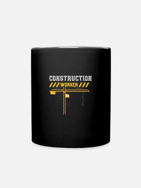 Construction Worker - Tasse einfarbig - Schwarz