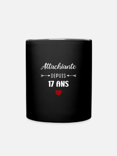 Attachiante depuis 17 ans - Mug uni - noir