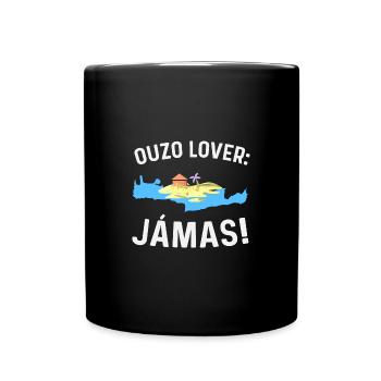 Crete Ouzo Lover - Tasse einfarbig - Schwarz - Vorne