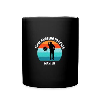 Boule Petanque Boccia Boules - Tasse einfarbig - Schwarz - Vorne