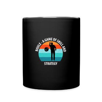 Boule Petanque Boccia Boules - Tasse einfarbig - Schwarz - Vorne