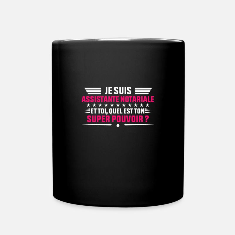 je suis Assistante notariale idée cadeau - Mug uni - noir