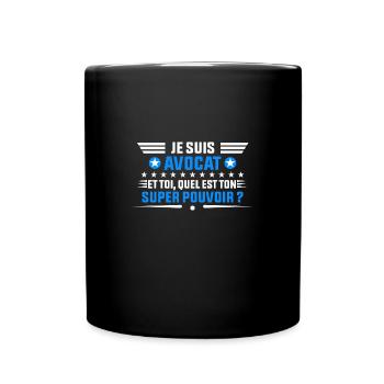je suis avocat idée cadeau avocat - Mug uni - noir - Devant