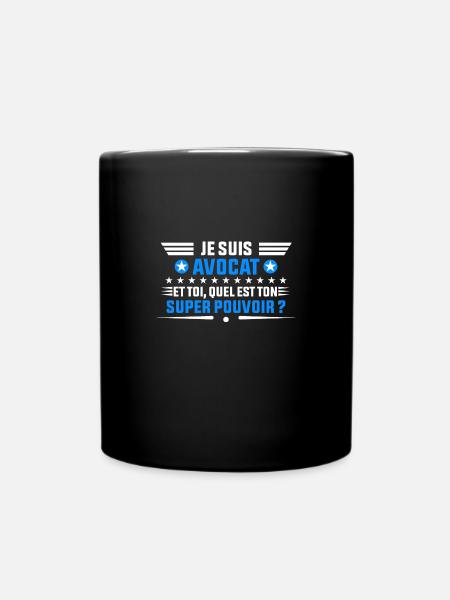 je suis avocat idée cadeau avocat - Mug uni - noir