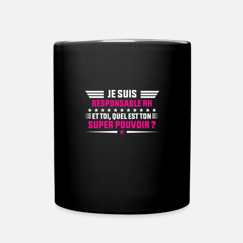 Je Suis responsable RH idée cadeau femme shirt - Mug uni - noir