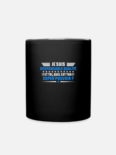 Je Suis Responsable qualité idée cadeau homme shi - Mug uni - noir