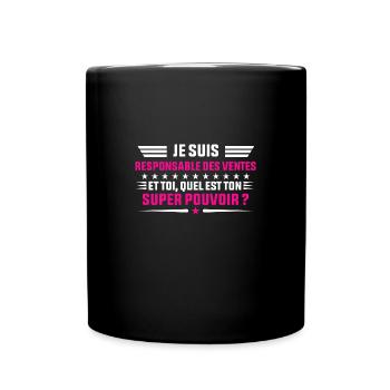 Je Suis Responsable des ventes idée cadeau femme - Mug uni - noir - Devant