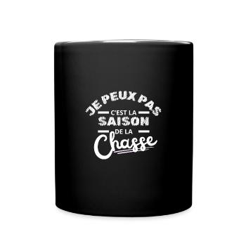 je peux pas saison chasse chasseur humour - Mug uni - noir - Devant