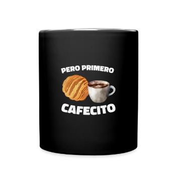 Cafecito Lover Drinking Cafecito Mix Cuban Coffee - Full Colour Mug - black - Front