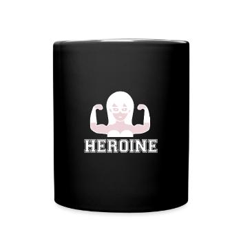 Heroine Heldin Cartoon Comic Power - Full Colour Mug - black - Front