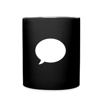 speech bubble icon - Full Colour Mug - black - Front