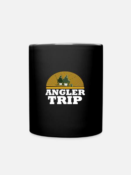 Angler Trip für echte Angler - Tasse einfarbig - Schwarz