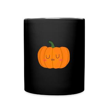 Kürbis Halloween - Tasse einfarbig - Schwarz - Vorne