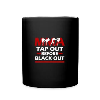 MMA Mixed Martial Arts - Tasse einfarbig - Schwarz - Vorne