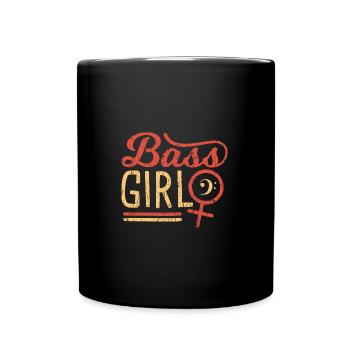 Bass Girl - Guitar - Full Colour Mug - black - Front