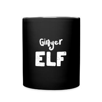 Ginger Elf - Elfe de Noël - Mug uni - noir - Devant