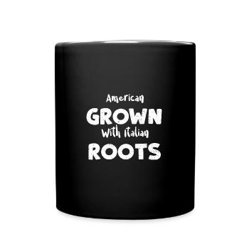 Cultivé aux États-Unis avec des racines italiennes - Mug uni - noir - Devant