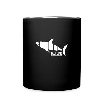 Requin hai-life Aileron de requin Requin - Mug uni - noir - Devant